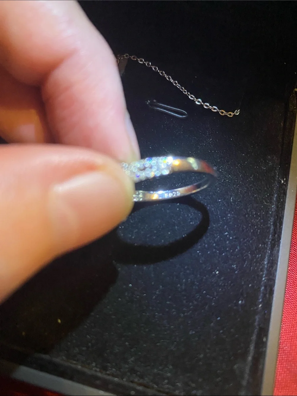 Moissanite Sterling Silver Halo Engagement Ring in Silver